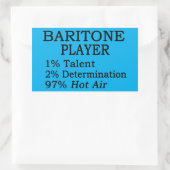 Rechthoekige Sticker voor Baritone Hot Air (Tas)