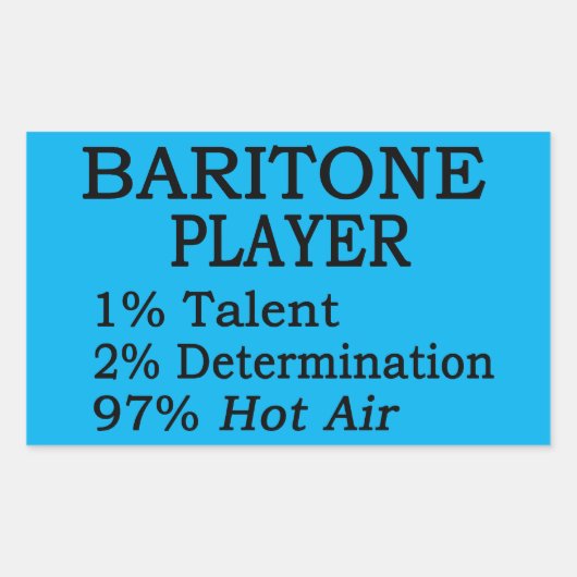 Rechthoekige Sticker voor Baritone Hot Air (Voorkant)
