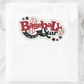 Rechthoekige Stickers/Baseball Star Sticker (Tas)