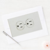 Rechthoekige Stickers voor stopcontact (Envelop)