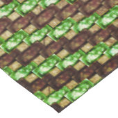 Rechthoekige stukken, gekaard en gevlekt, bruin gr tafelkleed (Gekanteld)