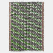 Rechthoekige stukken, gekleurd, grijs groen deken (Voorkant Verticaal)