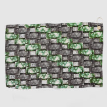 Rechthoekige stukken, gekleurd, grijs groen