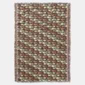 Rechthoekige stukken gesponnen, goudbruin deken (Voorkant Verticaal)