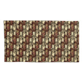 Rechthoekige stukken gesponnen, goudbruin kussensloop (Achterkant-Rechts)