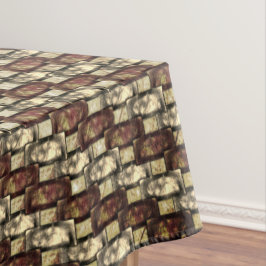 Rechthoekige stukken gesponnen, goudbruin tafelkleed