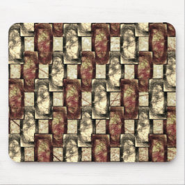Rechthoekige stukken, gesponnen, gouden rood muismat