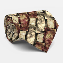 Rechthoekige stukken, gesponnen, gouden rood stropdas