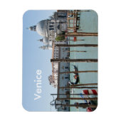 Rechthoekige Venetië magneet met tekst (Verticaal)