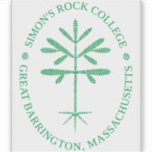 Rechthoekige vinyl groene afdichting sticker (Voorkant)