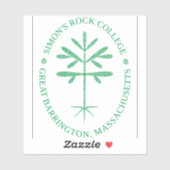 Rechthoekige vinyl groene afdichting sticker (Vel)