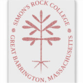 Rechthoekige Vinyl Red Seal Decal Sticker (Voorkant)