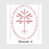 Rechthoekige Vinyl Red Seal Decal Sticker (Vel)