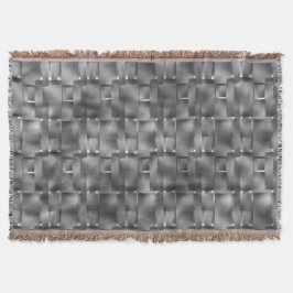 Rechthoekige vormen van grijze kleur en donkere vl deken