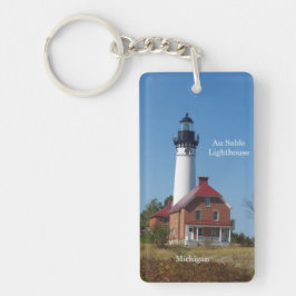 Rechthoekketting Au Sable Lighthouse Sleutelhanger