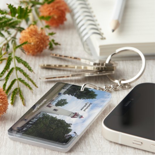 Rechthoekketting Marblehead Lighthouse Sleutelhanger (Voorkant Rechts)