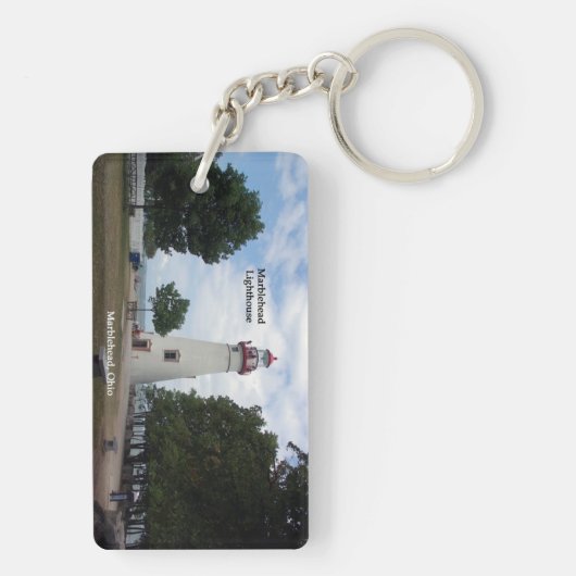 Rechthoekketting Marblehead Lighthouse Sleutelhanger (achterkant)