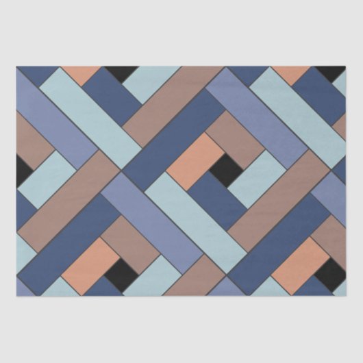 Rechthoekpatroon (ver3) met aangepaste details tissuepapier (Voorkant)