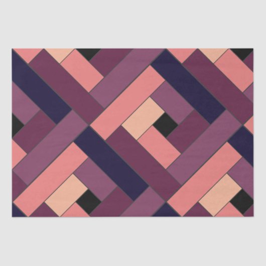 Rechthoekpatroon (ver5) met aangepaste details tissuepapier (Voorkant)