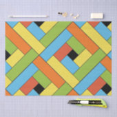 Rechthoekpatroon (ver8) met aangepaste details tissuepapier (Craft)