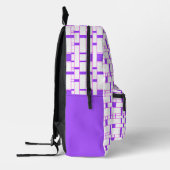 Rechthoekpatroon wit 9 bedrukte rugzak (Links)