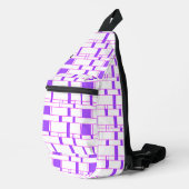 Rechthoekpatroon wit 9 sling bag (Rechterhoek)