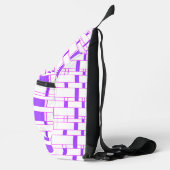 Rechthoekpatroon wit 9 sling bag (Rechts)