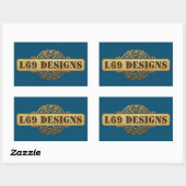 rechthoeksticker "L design logo" Rechthoekige Sticker (Vel)