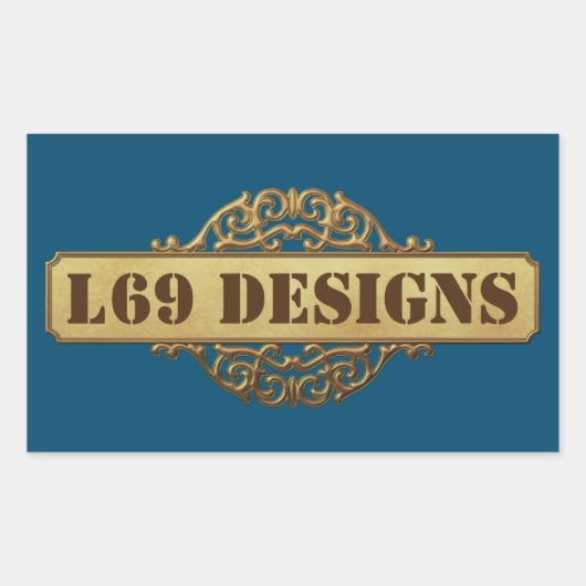 rechthoeksticker "L design logo" Rechthoekige Sticker (Voorkant)