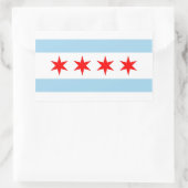 Rechthoeksticker met vlag van Chicago, VS Rechthoekige Sticker (Tas)
