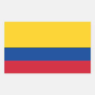 Rechthoeksticker met vlag van Colombia Rechthoekige Sticker