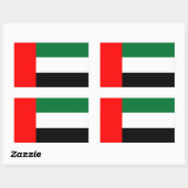 Rechthoeksticker met vlag van de Verenigde Arabisc Rechthoekige Sticker (Vel)