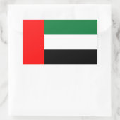 Rechthoeksticker met vlag van de Verenigde Arabisc Rechthoekige Sticker (Tas)