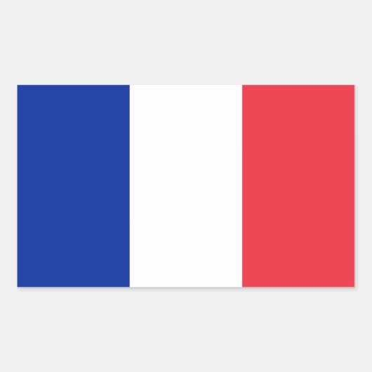 Rechthoeksticker met vlag van Frankrijk Rechthoekige Sticker (Voorkant)