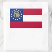 Rechthoeksticker met vlag van Georgië, VS Rechthoekige Sticker (Tas)