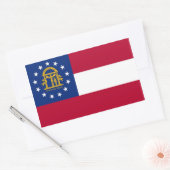 Rechthoeksticker met vlag van Georgië, VS Rechthoekige Sticker (Envelop)