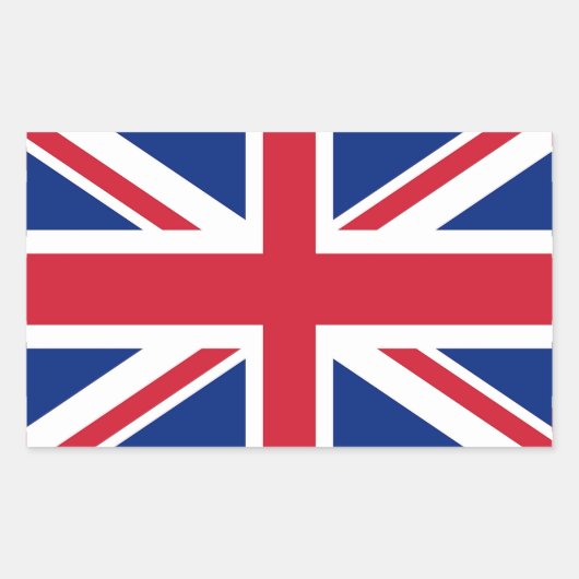 Rechthoeksticker met vlag van het Verenigd Koninkr Rechthoekige Sticker (Voorkant)