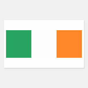 Rechthoeksticker met vlag van Ierland Rechthoekige Sticker