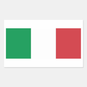 Rechthoeksticker met vlag van Italië Rechthoekige Sticker