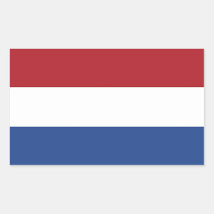 Rechthoeksticker met vlag van Nederland Rechthoekige Sticker