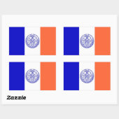 Rechthoeksticker met vlag van New York, VS Rechthoekige Sticker (Vel)