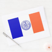 Rechthoeksticker met vlag van New York, VS Rechthoekige Sticker (Envelop)