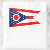Rechthoeksticker met vlag van Ohio, VS Rechthoekige Sticker (Tas)