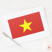 Rechthoeksticker met vlag van Vietnam Rechthoekige Sticker (Envelop)