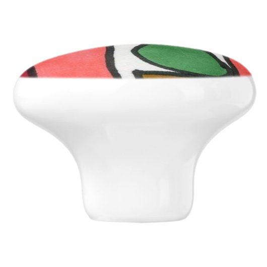 Rechthoekstrips met cirkelaccent, warm en koel keramische knop (Zijkant)