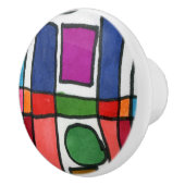 Rechthoekstrips met cirkelaccent, warm en koel keramische knop (Rechts)