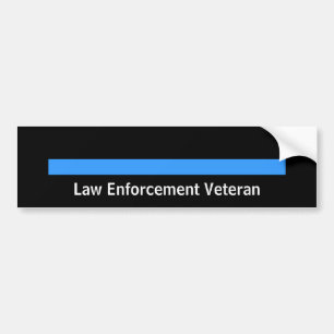 Rechthorende politie rechthandhavingsblauwe lijn bumpersticker