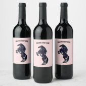 Rechtop Horse Wine Bottle Label met aangepaste tek Wijn Etiket (Flessen)
