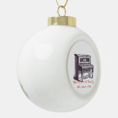  rechtop Piano Keramische Bal Ornament (Links)
