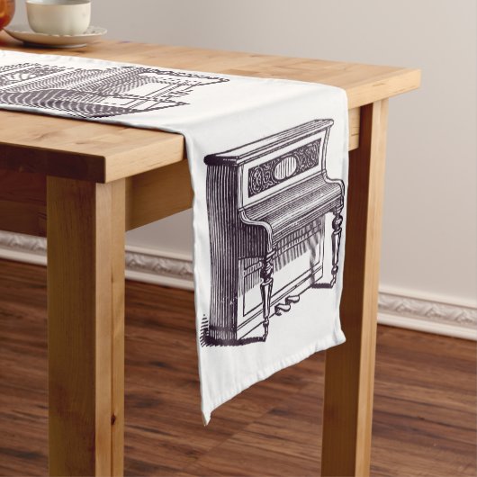  rechtop Piano Korte Tafelloper (Voorbeeld)